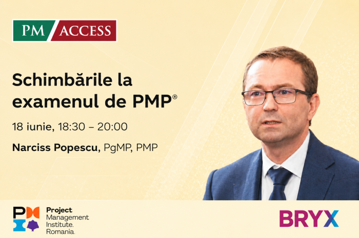 “Schimbarile le examenul de PMP 2026” cu Narciss Popescu
